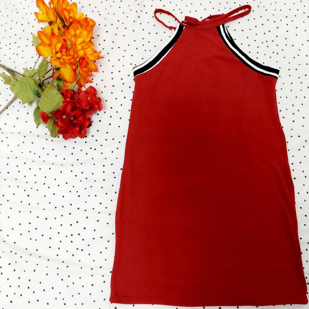 Spaghetti Strap Halter Top | Red